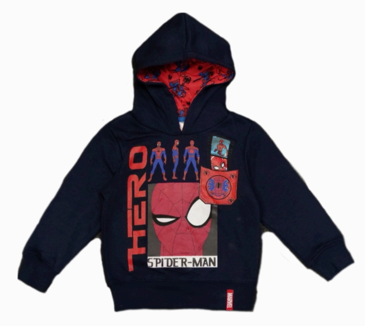 Spiderman Kapuzenpullover Dunkelblau Spiderman Kapuzenpullover Dunkelblau